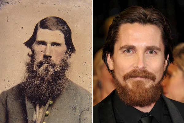 Christian Bale and his historical lookalike