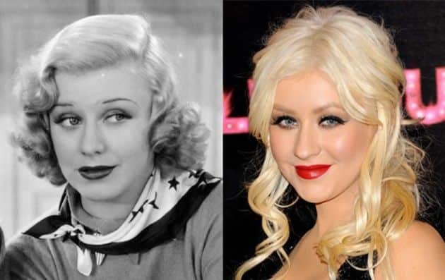 Christina Aguilera and her historical lookalike