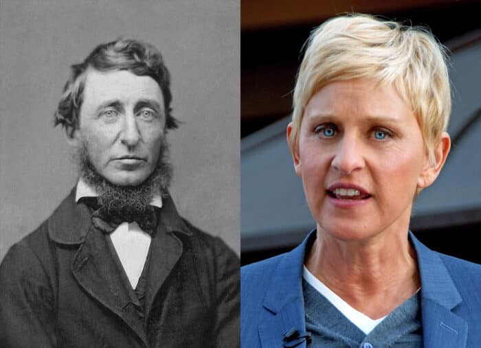Ellen DeGeneres and her historical lookalike