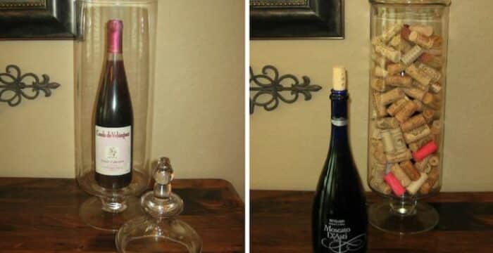 picture of an empty wine bottle used for home decor