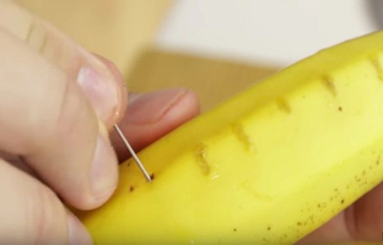He pricks a banana with a needle and watches what happens next. People should know this!