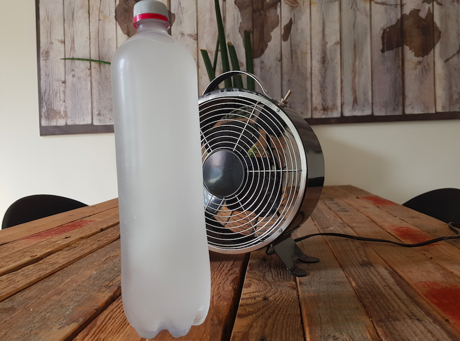 bottle and fan