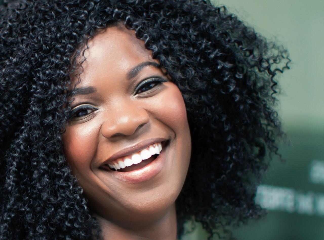 smiling black woman